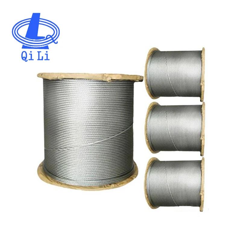 QiLi Professional Galvanized 6*12+7FC Steel Wire Rope