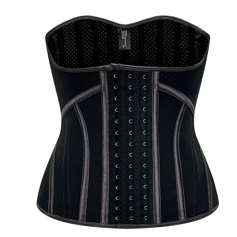 Hot Latex 19 Steel Bone 4 Rows Hooks Tummy Control Firm Tight Shaping Back Support Gym Workout Sports Girdle Waist Trainer