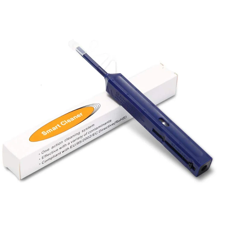 800 times Cleans 1.25mm 2.5mm LC/MU/SC/FC Connector Cleaning Tools Fiber Optic One Click Cleaner Pen