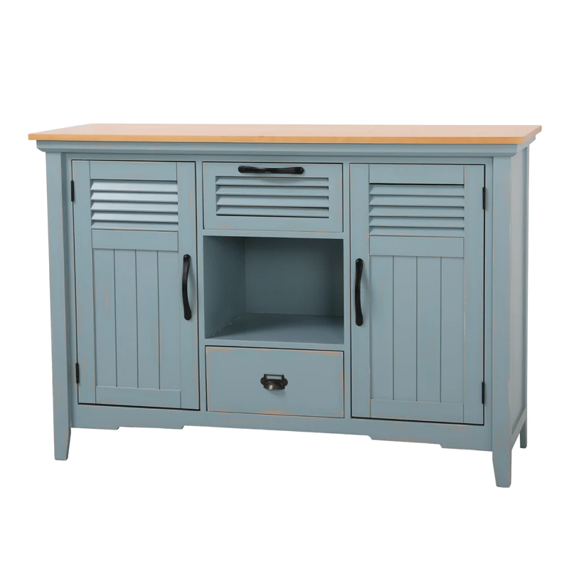 Factory custom countryside style storage sideboard for home with drawers