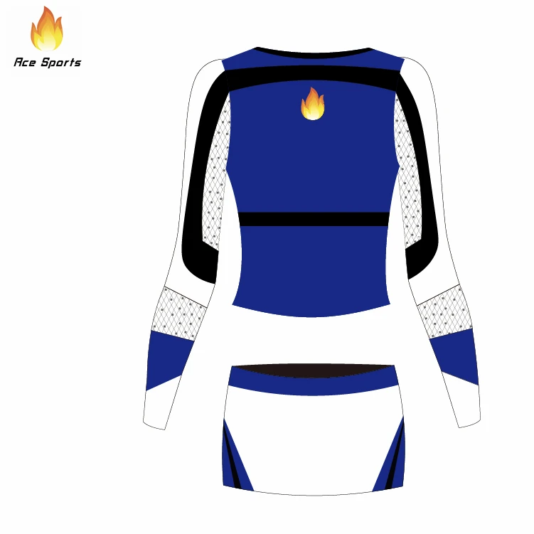 Ace Sports Wholesale Jumpsuit Ballet Leotard  Shiny Metallic Dance Gymnastic Bodysuit Flower Pattern Blue Leotards For Girls