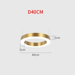 Home Decor Led Round Linear Fixture Acrylic Chandeliers Pendant Lighting for Hotel Lobby Restaurant Lighting Chandelier