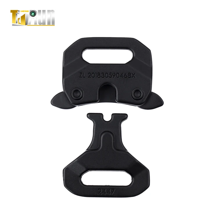 Tactical buckle quick release metal buckle backpacks accessories dog collar fashion hanging chain belt buckle