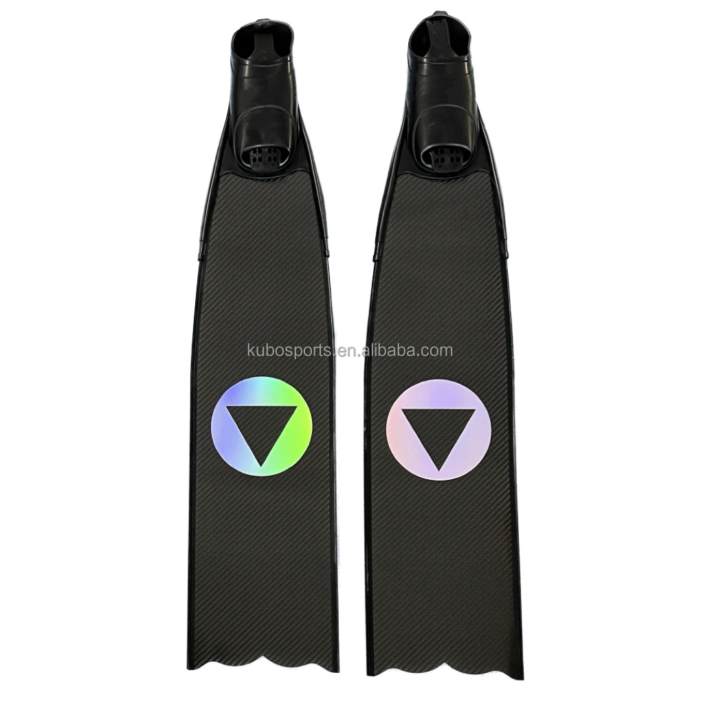 KUBO Custom laser LOGO Scuba Fins Professional spearfishing fins carbon Fiber Long Diving Flippers Free diving Fins