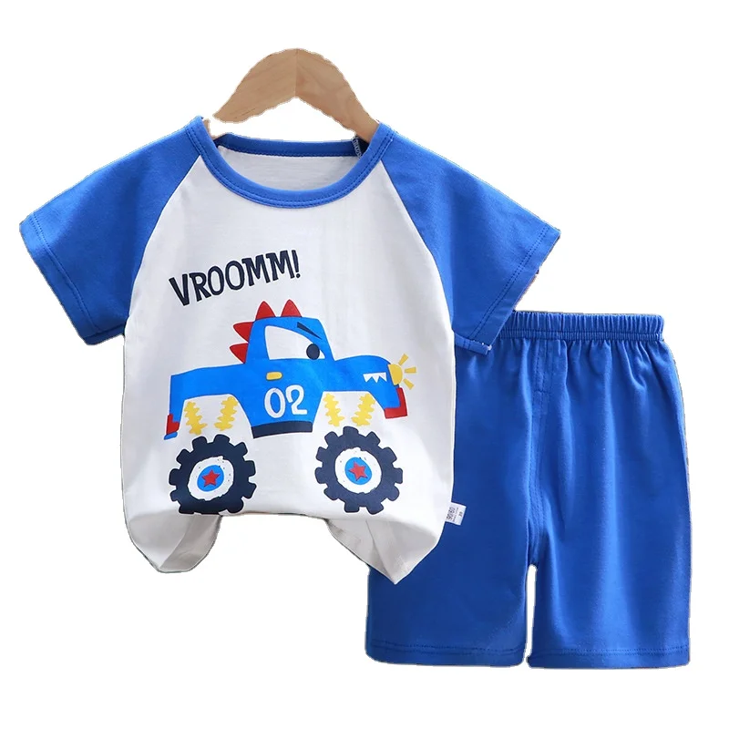 Boys clothing Sets Baby clothes Suit with 2Pcs Kids clothings sets Short Sleeve and Short pants with wholesale Factory price