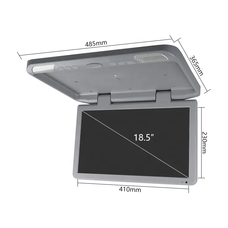 Bus Coach Manual Roof Monitor 18.5inch Multimedia 2 Video Input Entertainment Player Universal Ceiling Mounted LCD TV