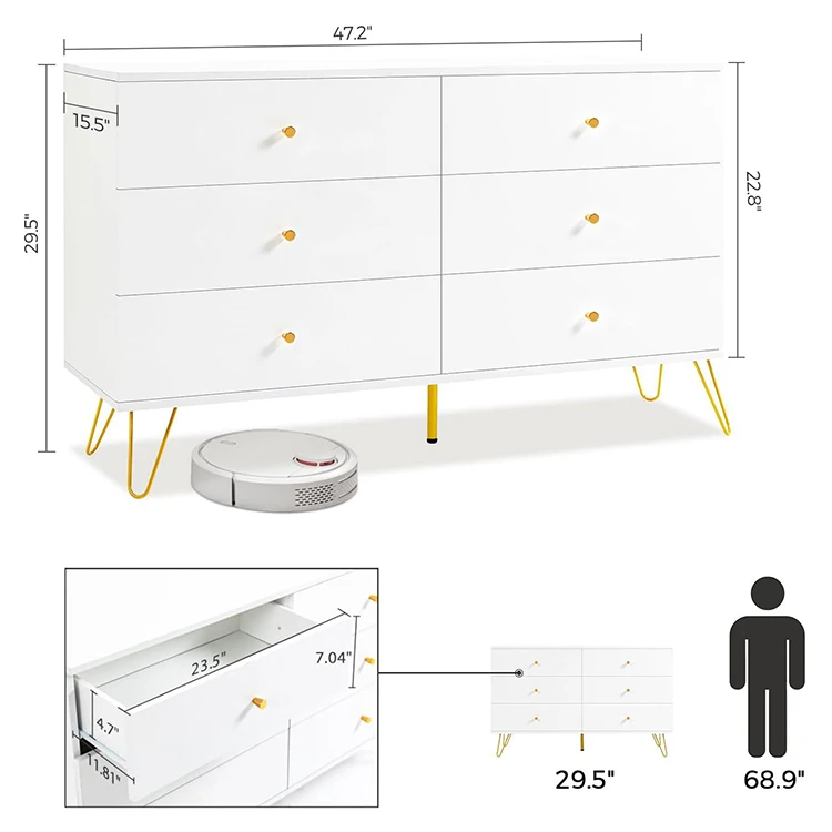 Modern design of chest of drawers storage organizer white chest of 6 drawers of bedroom