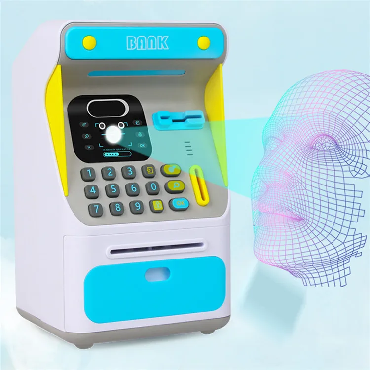 Intelligence Cash Box Piggy Bank Money Fingerprint ATM Machine For Children Digital Coins Cash Saving Safe Deposit Toy Kids Gift