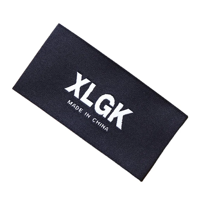Best Selling  Garment Fabric Label 100% Organic Cotton High Density Jacquard Clothes Satin Woven Tag Clothing Woven Labels