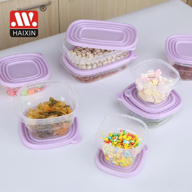 Kitchen fridge stack meal prep take away picnic fruit basket onion ginger Cereal storage organizer set plastic food container