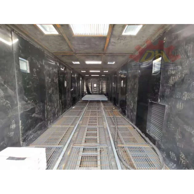 sandblasting sanding booth made of shipping container sandblast wheel pot air compressor sand removal machine equipment