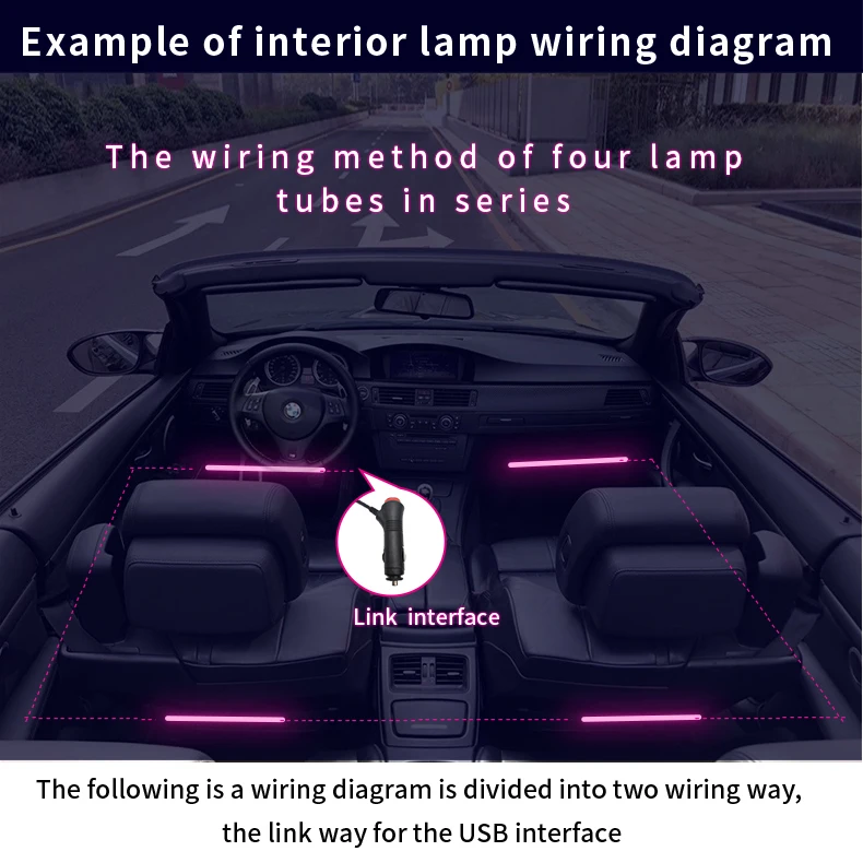 2020 new car led welcome light  with  manual and APP Controller Atmosphere Light