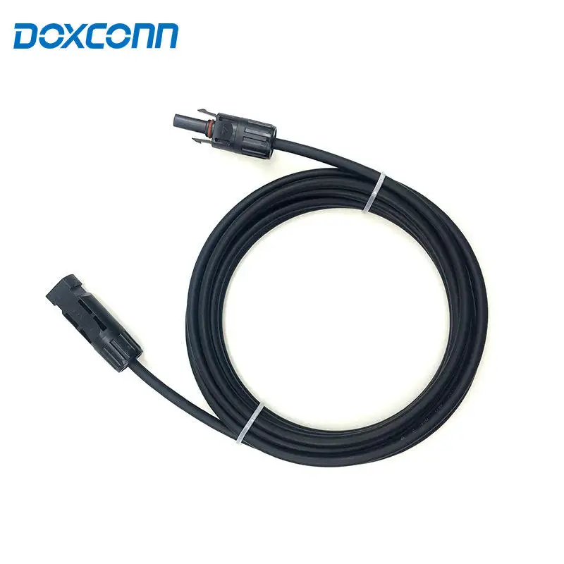 TUV UL PV1F Solar DC Panel Extension Cable XLPO 4mm2 6mm2 Wire Solar PV Connector Power Cables 3FT