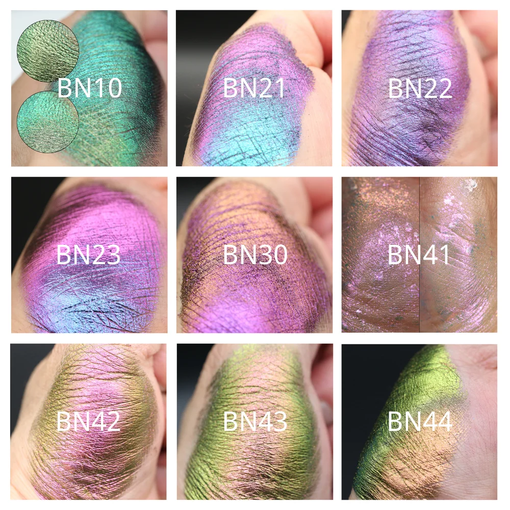 Broyal Holographic Mica Pearl Powder Paints Loose Eyeshadow Sheenbow Chameleon Pigment
