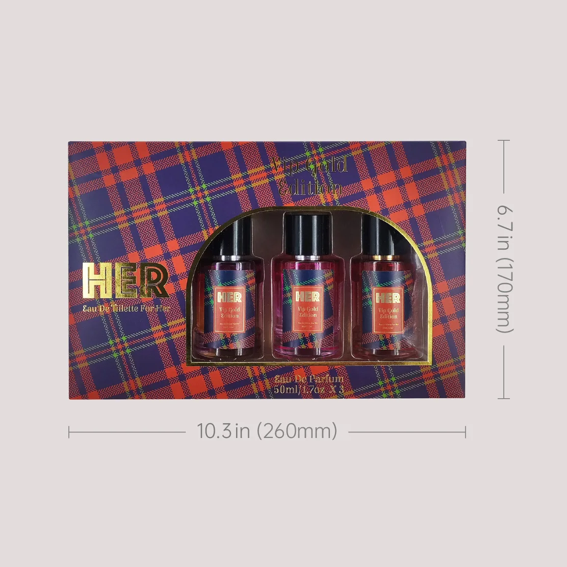 Luxury Private label perfume oil fragrance  ladies body spray perfume gift box set 3 X 50ML OEM / ODM
