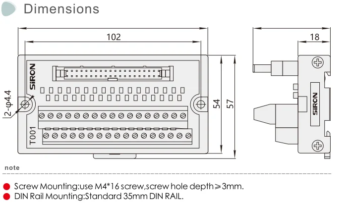 SiRON T001 Factory Price Plastic Din Rail Electric Terminal Block plc pac and dedicated controllers