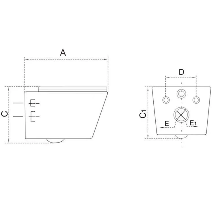 Hot Selling Sanitary Ware Ceramic European Wall Hanging Cheap WC White Wall Mounted Toilet