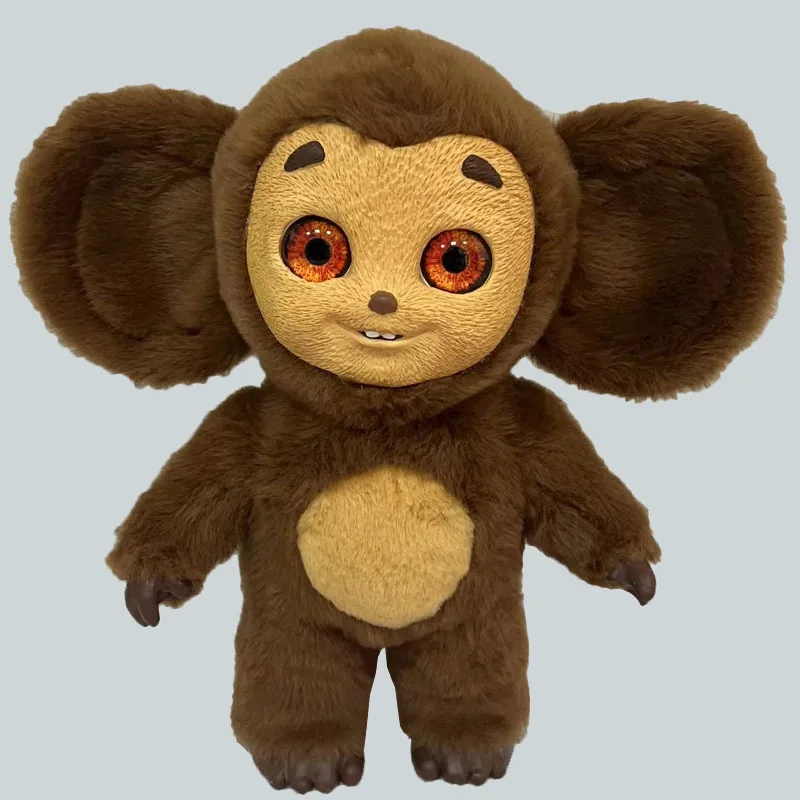 Big Eyes plastic Face  Monkey Soft Doll Cheburashka Big Ears Monkey for Baby Kids Gifts Russia Cheburashka Stuffed Animal Toys