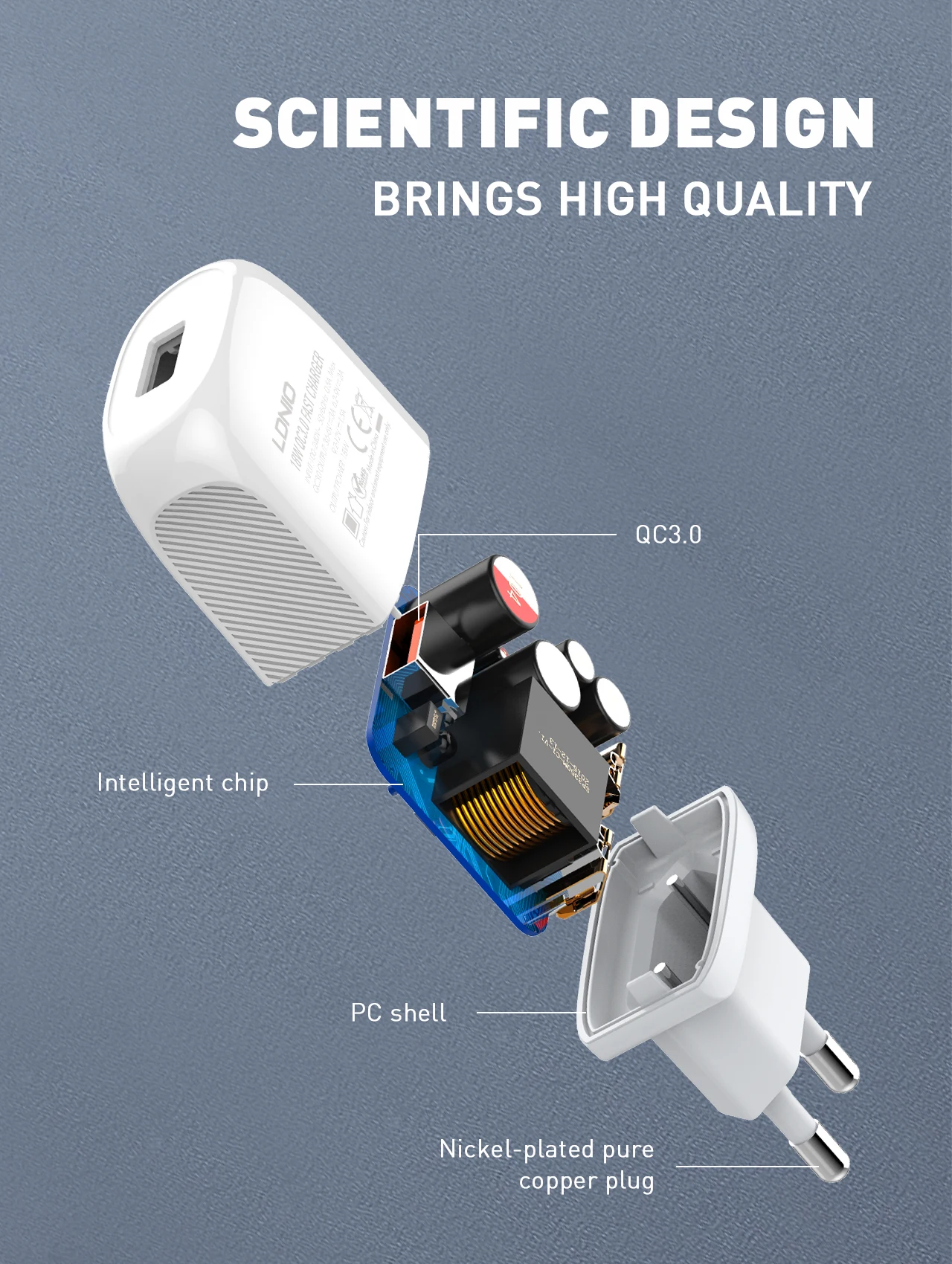 QC3.0 Fast Charging Wall chager 