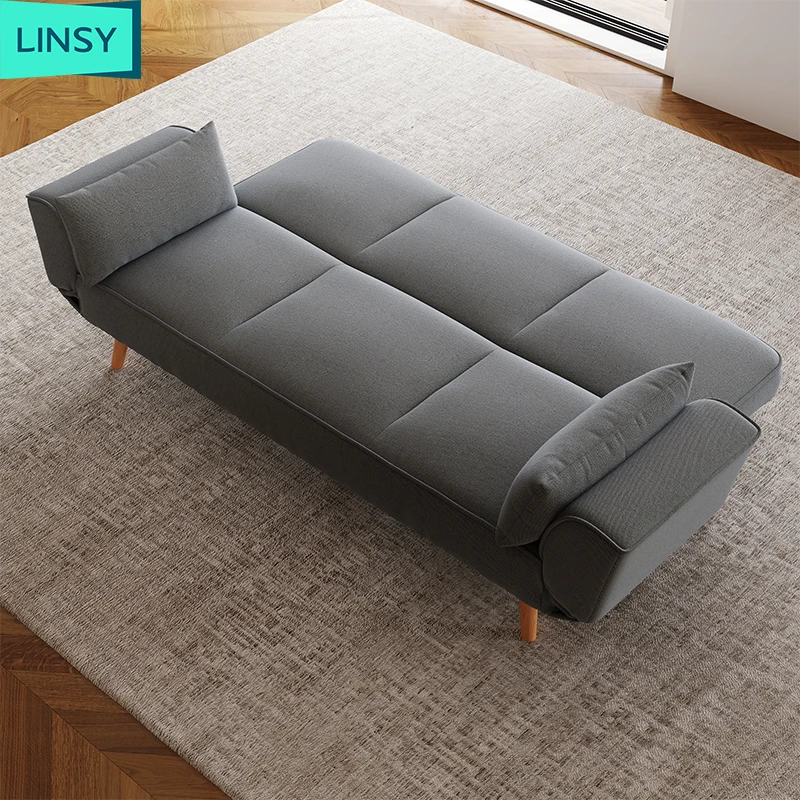 Linsy Durable and foldable wholesale small unit living room L shape 3-seater sofa bed