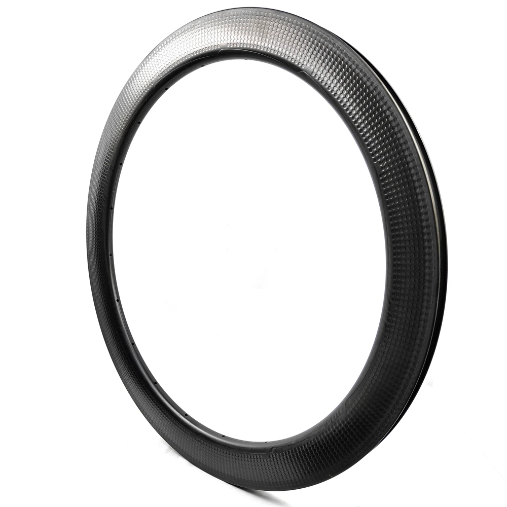 BIKEDOC 700C Bicycle Carbon Dimple Rim Width 25mm Depth 45mm 50mm 58mm 80mm Clincher Tubeless Road Dimpled Surface