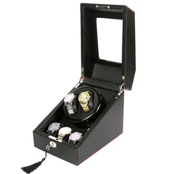 Carbon fiber mechanical watch automatic upper chain motor box 2 + 3 electric meter shaker wholesale watch box
