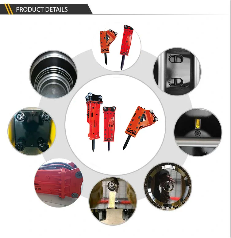 China Manufacturer Main Brand Sb60 Demolition Rock Breaker Parts Hydraulic Hammer for Mini Excavator