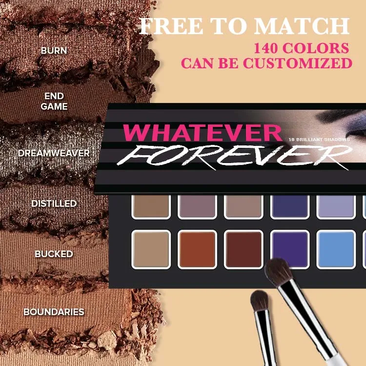Wholesale Multi-Color Plastic Eye Shadow Palette Rich Pigment Clear Maquillaje for Women DIY Customizable Design