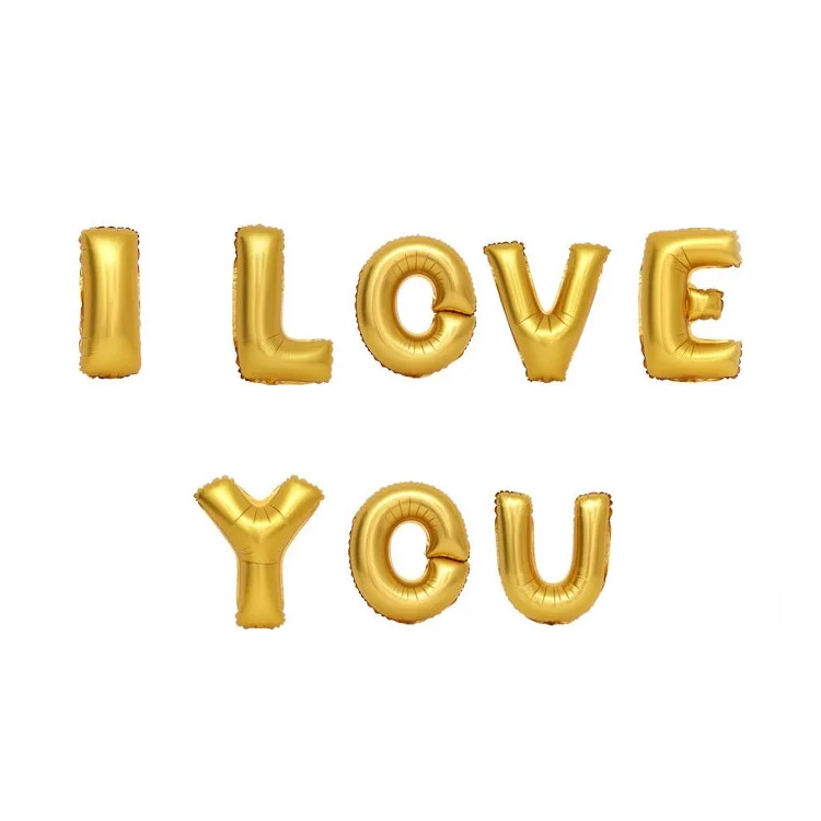 Hot Sell 16 inch Gold and Silver Letter Foil Balloons A-Z For Wedding Birthday party, party accessories