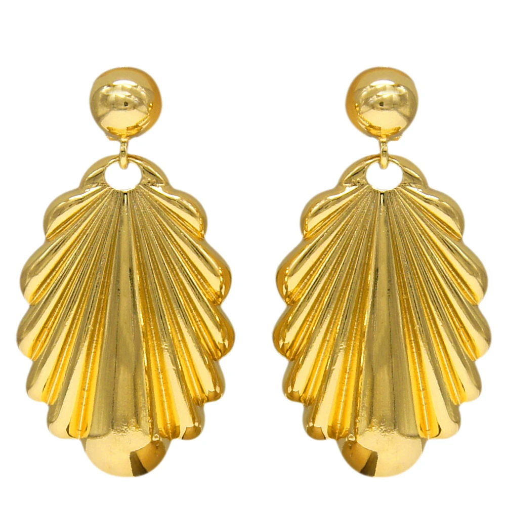 Fashion brass gold plating  earrings wholesale price new design earrings