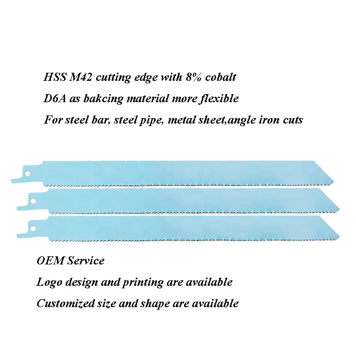 M42 8% Cobalt Bi-Metal Reciprocating Saw Blades in Stock for Efficient Metal Sheet and Pipe Cutting