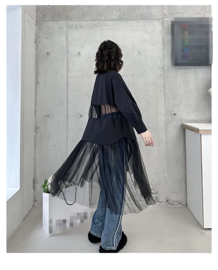 Unique Patchwork Women Clothing Dress Ladies Designed Fashion Clothes Women Long Sleeve Long Blouse Dress  Casual Women Dress