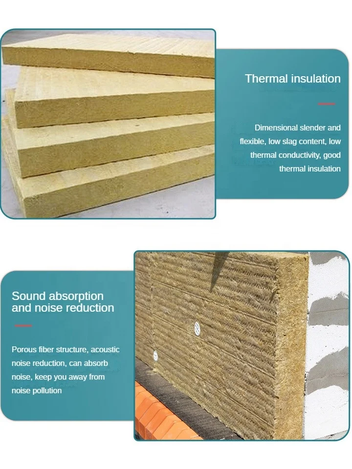 Modern Design High-Density Rockwool Board And Basalt Mineral Wool Insulation Panel Fireproof Exterior Application