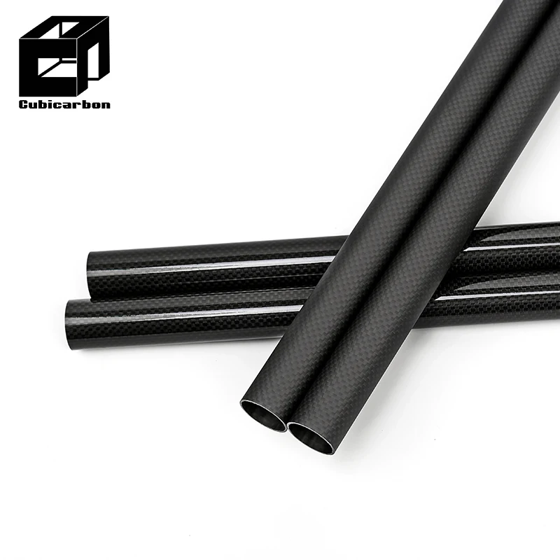Глянцевая трубка из углеродного волокна с высоким модулем 8 мм 15 3k
