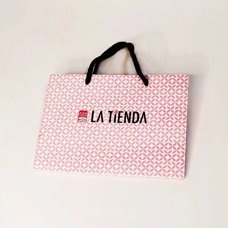 Custom Luxury Craft Gift Brown White Packaging  Printed Shopping Bag White paper Bags With Your Own Logo