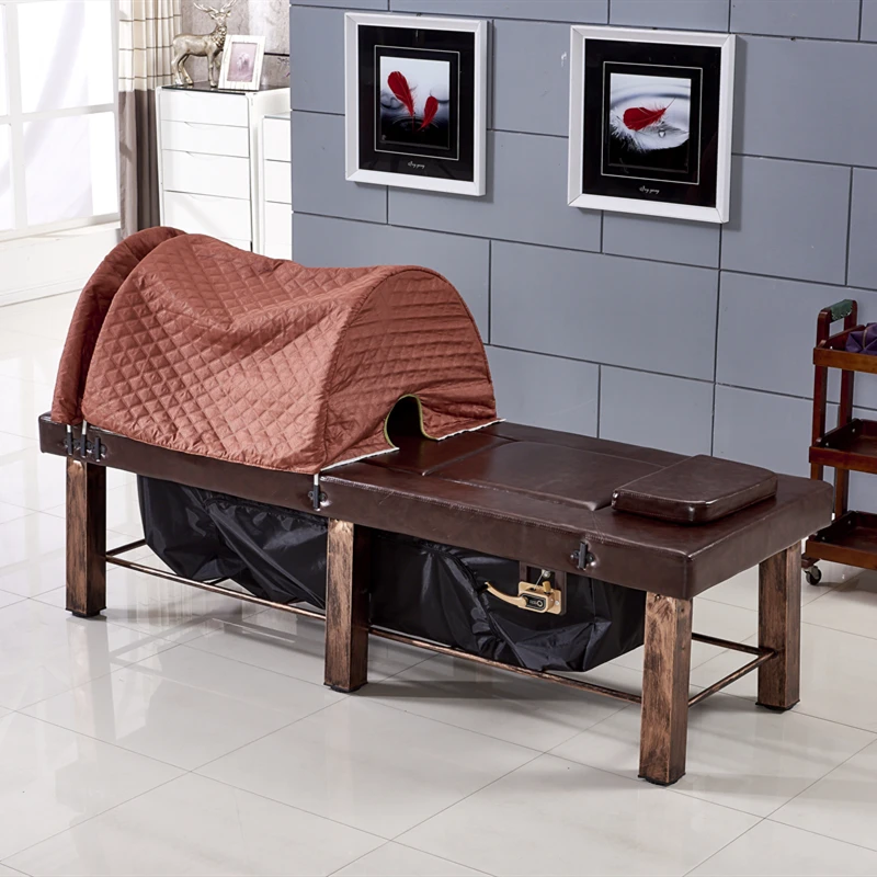 
Medicine Fumigation Physiotherapy Bed Beauty Sweat Steaming Moxibustion Bed Beauty Salon Special Traditional Chinese Massage Bed 