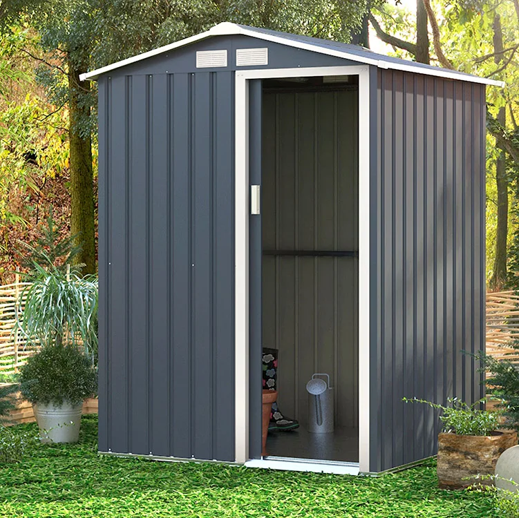 Top Selling 4.9x4.3FT Waterproof Garden tool Storage Outside Metal Shed with mail order packing