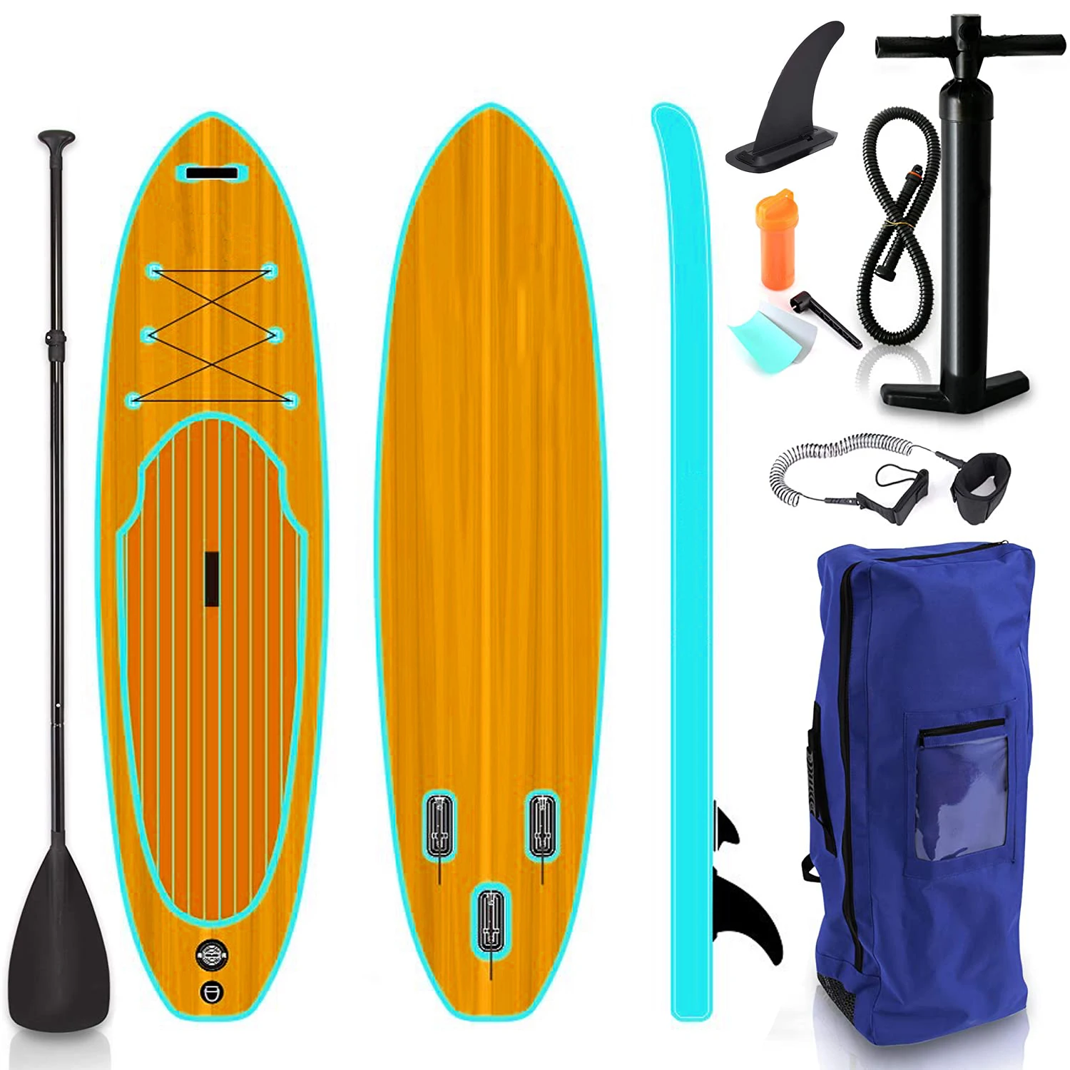 Китайский производитель OEM, деревянная надувная доска для серфинга, деревянная доска для серфинга на заказ