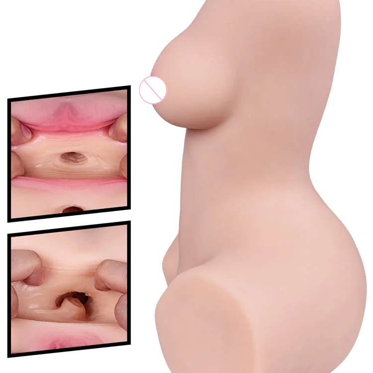 18.74LB Realistic Female Torso Sex Doll TPE Male Masturbator with Big Breasts Vagina & Anal Hand-Free Adult Sex Toys
