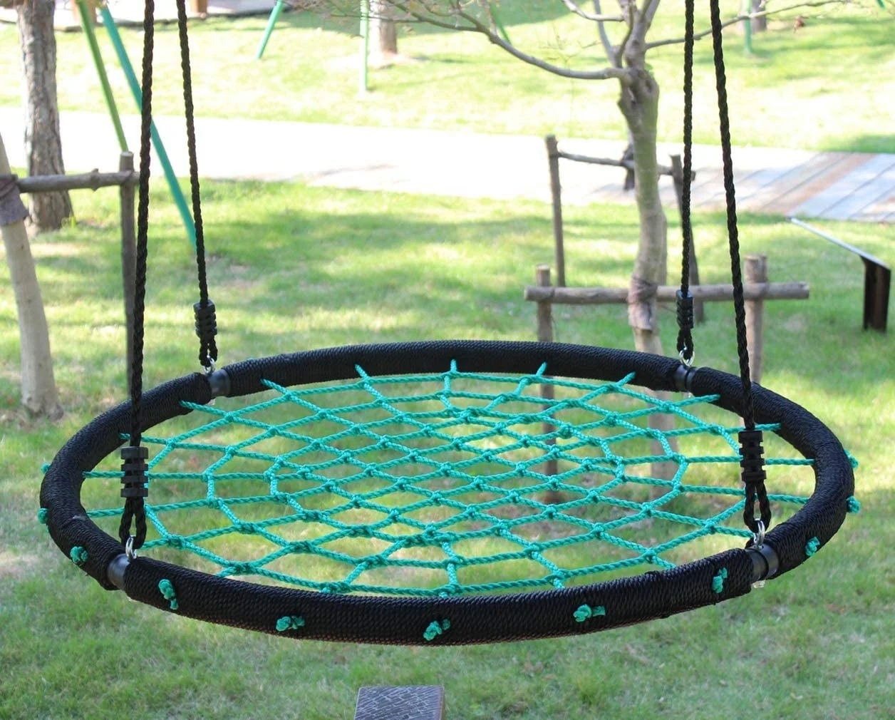 Прочная стальная рама, регулируемые веревки, 40 дюймов, качели паутины