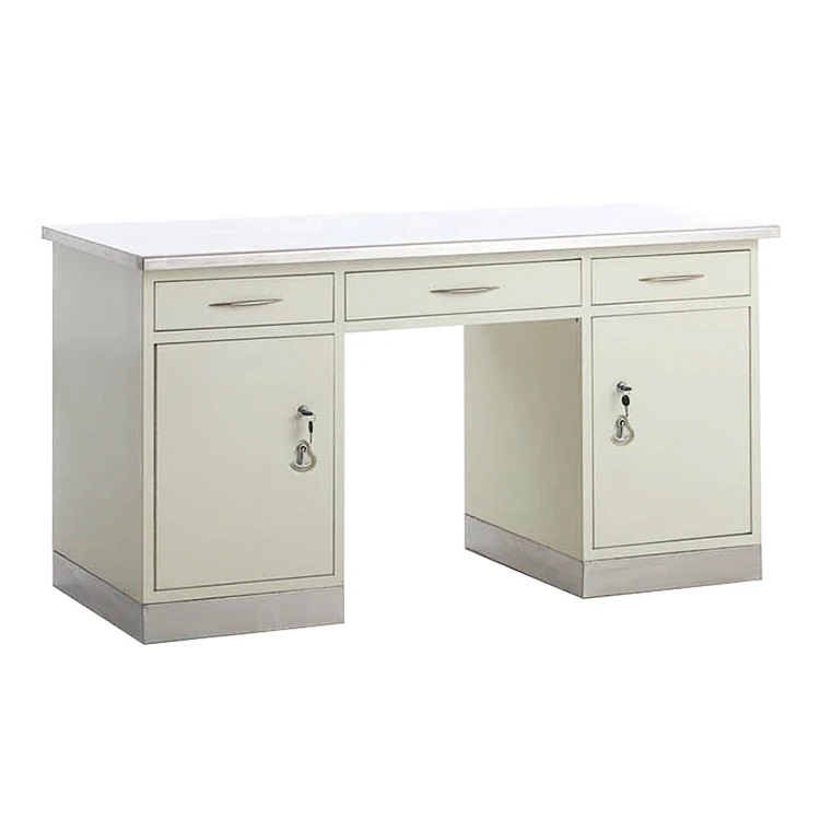 Factory sale stainless steel top board epoxy coated steel high capacity laboratory working table for hospital