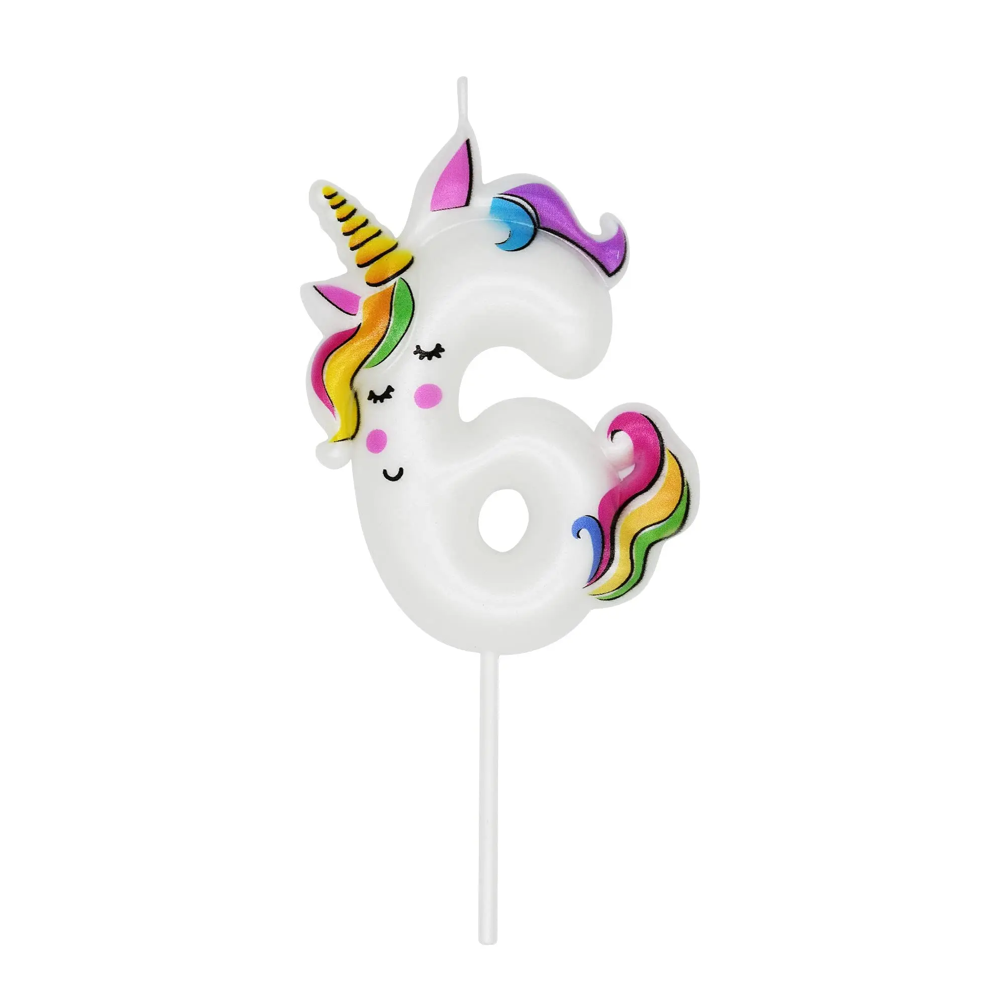 WANHUA custom number magic luxury food sweet unicorn birthday cake candle