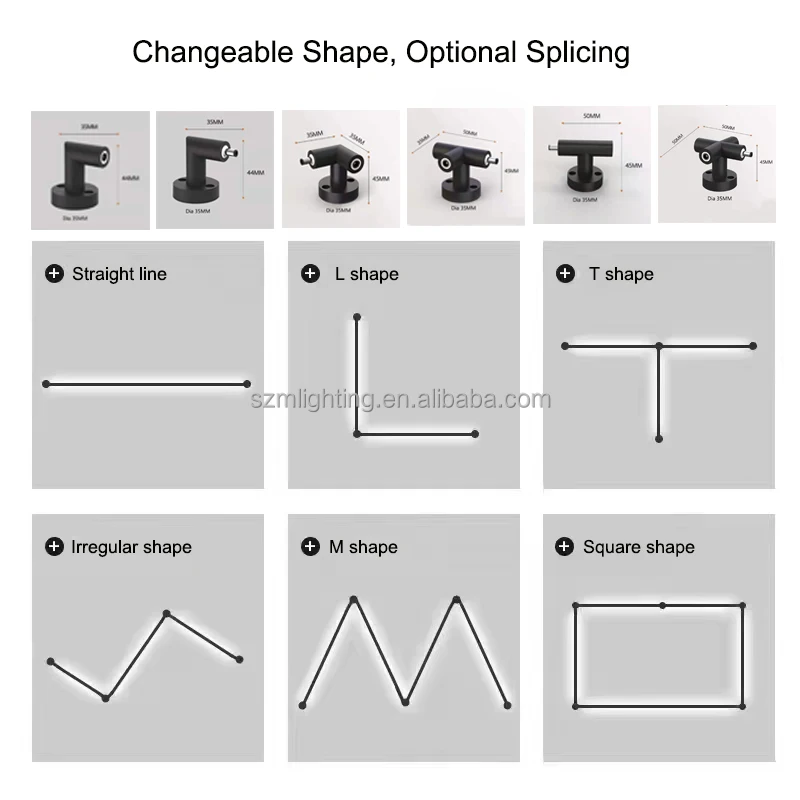 Ready To Ship New Arrival Wall Mounted LED Linear Light Ceiling Linear Light 1m 1.5m 2m Connectable Wall Light