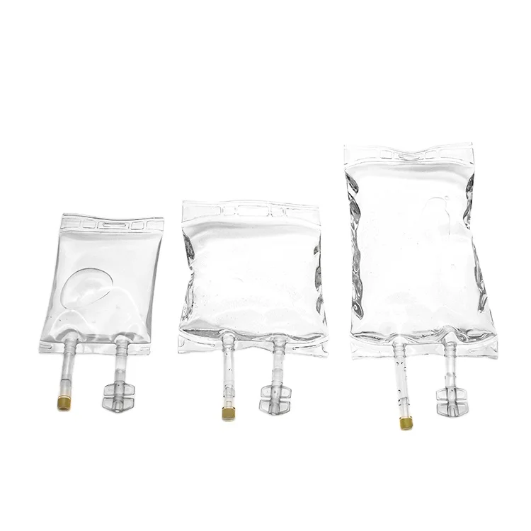 Medical CE& ISO iv solution bag Customized Medical IV Infusion Bag 100ml 250ml 500ml 1000ml l 2000ml 30000ml Disposable Iv Infus