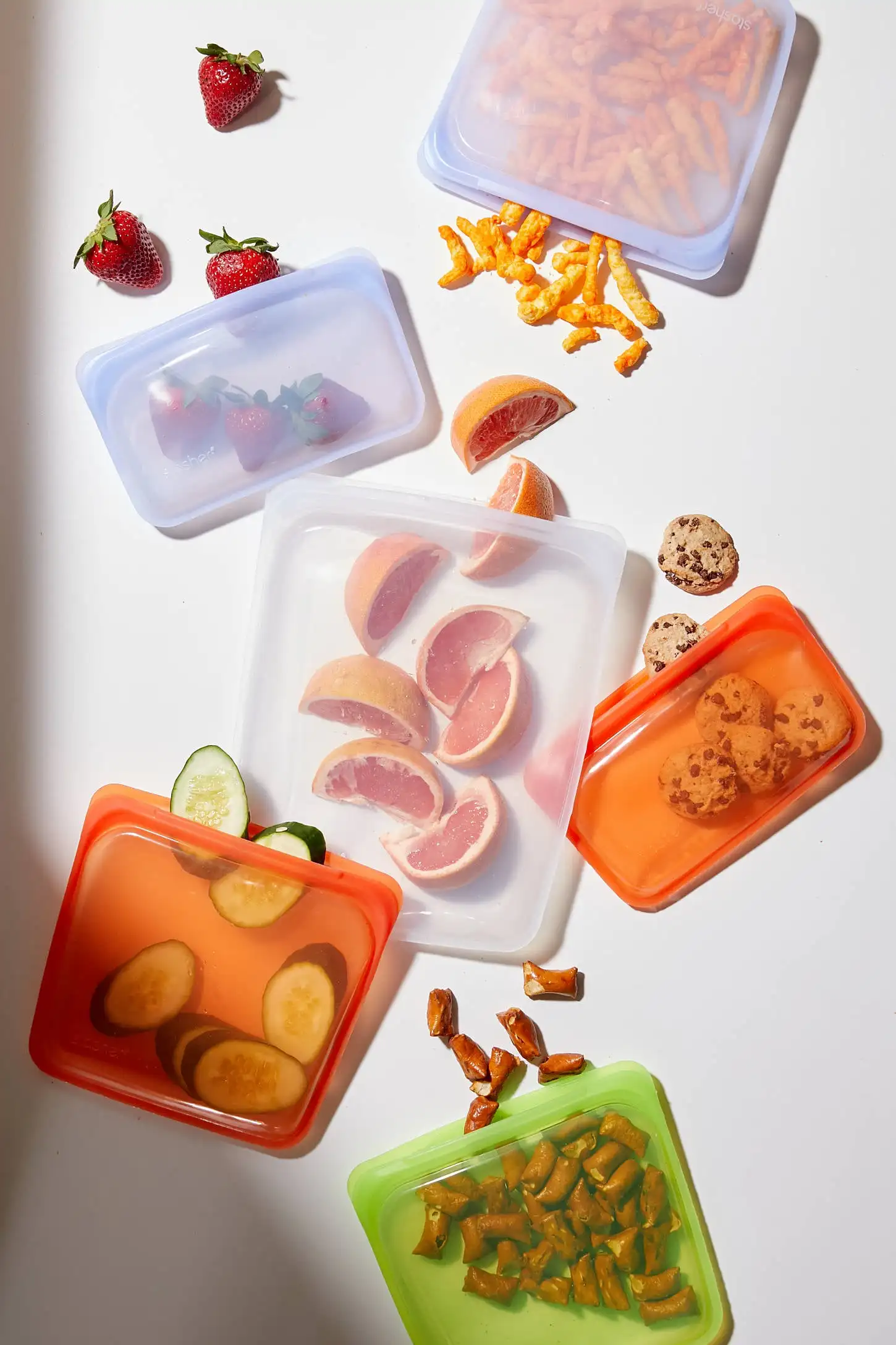 LFGB BPA Free Eco-friendly Food Grade Reusable Silicone Food Storage Bags