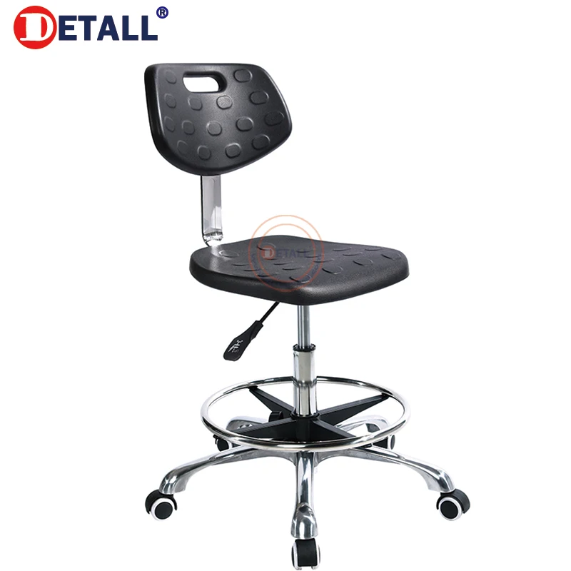 factory Anti-static swivel lift pu chair with esd steel castors