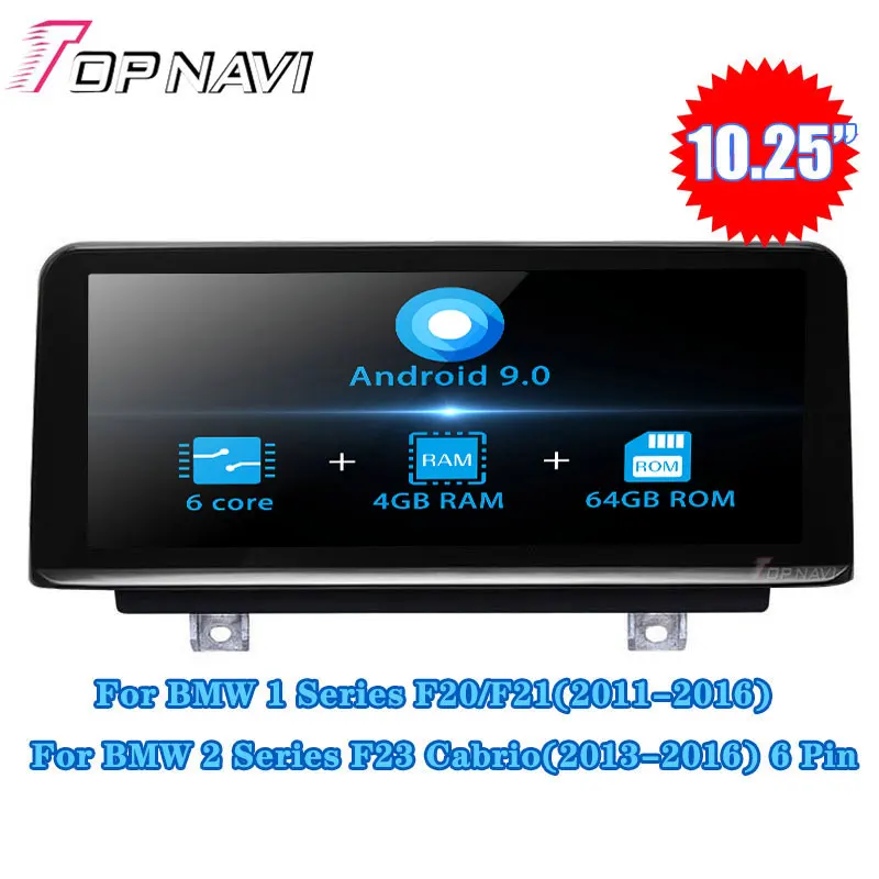 10.25 Inch Android 9.0 Car Navigation For BMW 1 Series F20 F21 2011 2012 2013 2014 2015 2016 Auto Stereo  Car Navigation 4G 64G