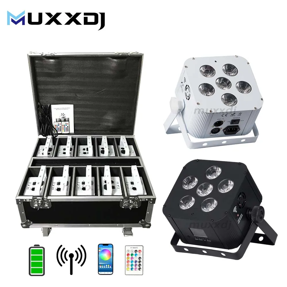 Muxxdj беспроводной DMX управляемый 6x18 Вт светодиодный прожектор с батарейным питанием свет для свадьбы освещение вечеринки сценический