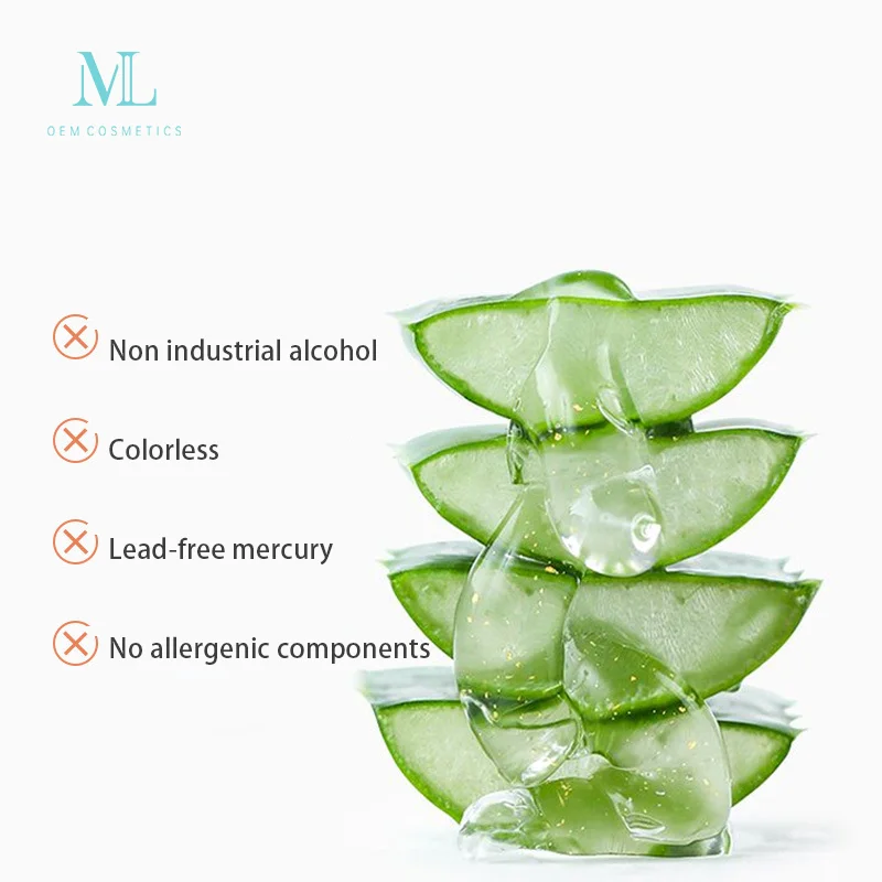 Private Label MLXL OEM COSMETIC Sensitive Oily Skin Smoothing Calming Gel Deep Moisturizing Skin Care Aloe Vera Gel