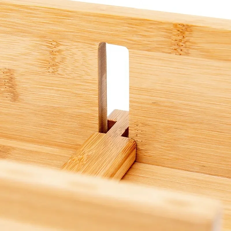 Natural Bamboo Tissue Napkin Holder Table Organizer Storage Tissue Box